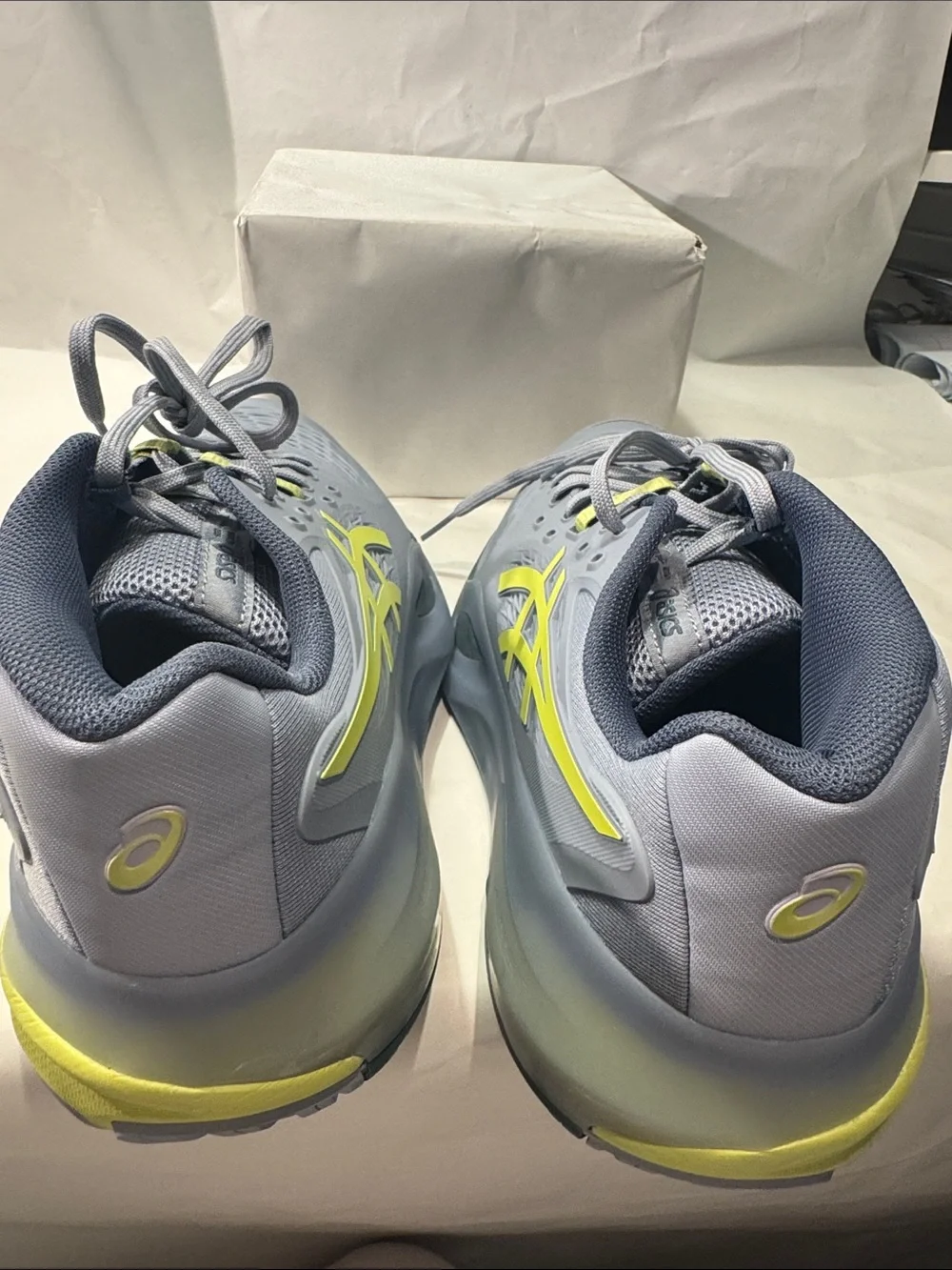 ASICS Gel Resolution X Wide Men’s 9 Tennis Shoes Gray Lime NEW $160